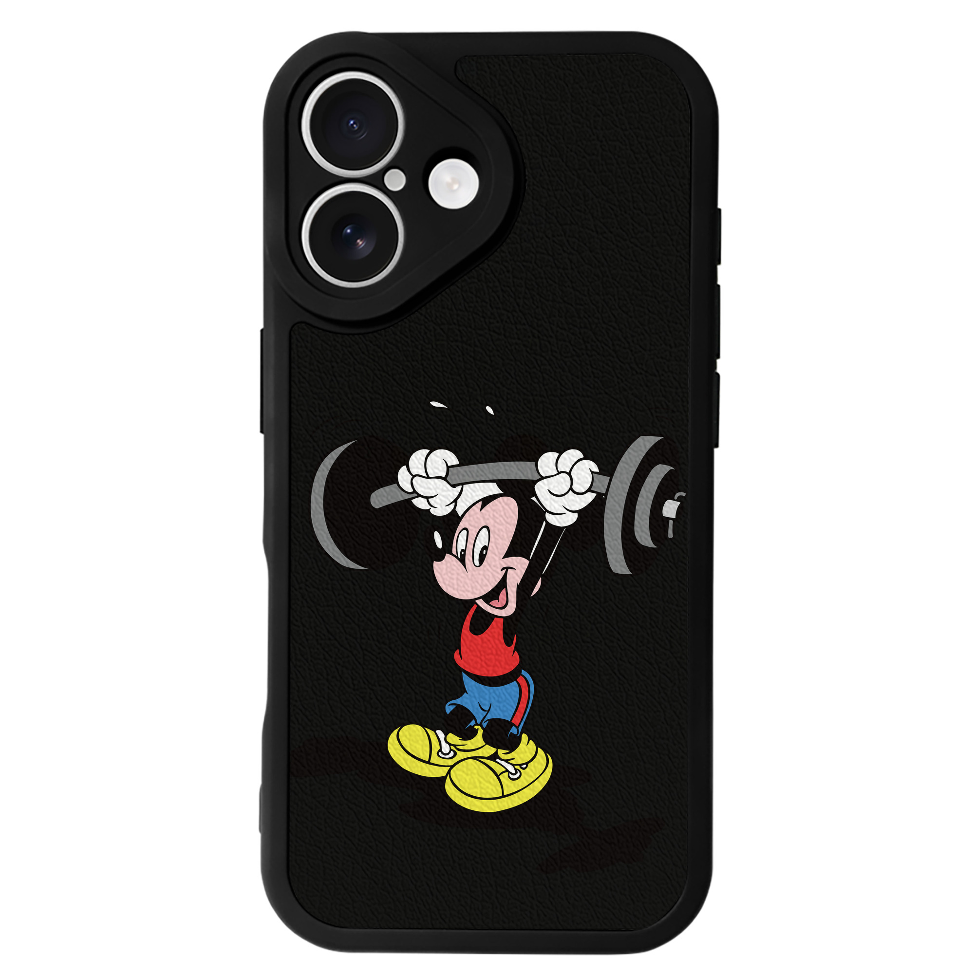 （画像用） ミッキーマウス Mickey Mouse 【iPhone 16シリーズ対応】シリコンスマホケース（レザー調） 材質：シリコン